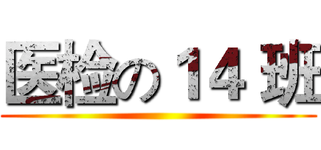 医检の１４ 班 ()