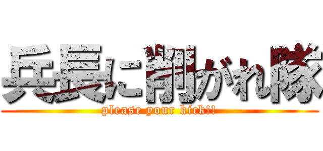 兵長に削がれ隊 (please your kick!!)