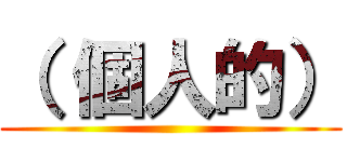 （ 個人的） ()