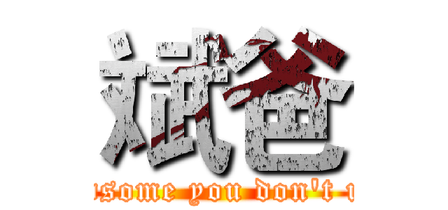 斌爸 (Daddy handsome you don't understand)