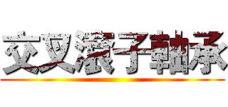 交叉滾子軸承 ()
