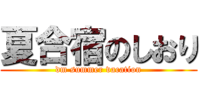 夏合宿のしおり (dm summer vacation)