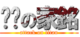 慒懂の家銘 (attack on titan)