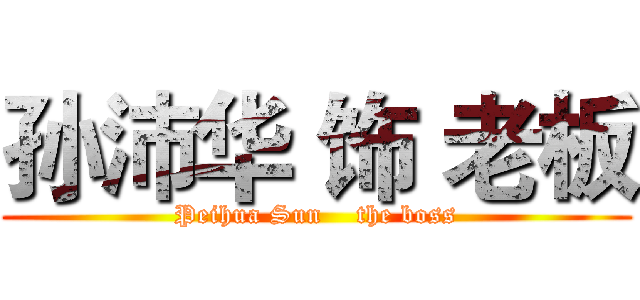 孙沛华 饰 老板 (Peihua Sun    the boss)