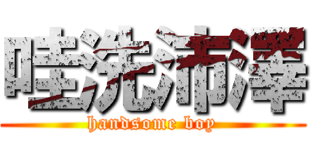 哇洗沛澤 (handsome boy)