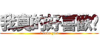 我真的好喜歡妳 (i love you)