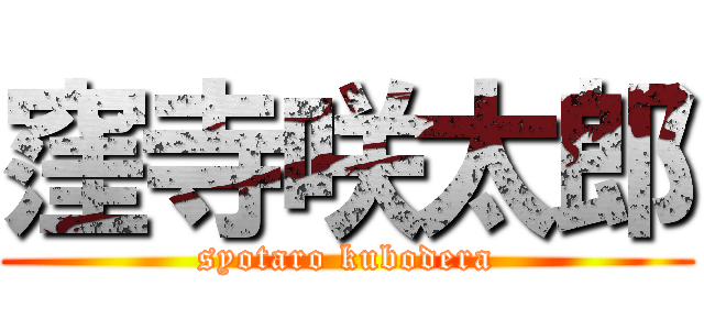 窪寺咲太郎 (syotaro kubodera)