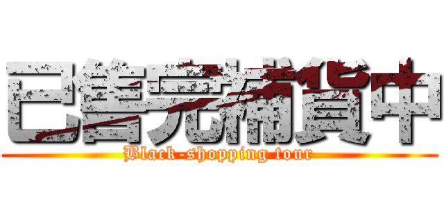 已售完補貨中 (Black-shopping tour)