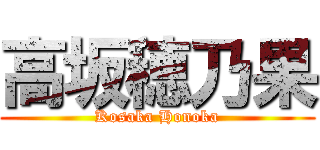 高坂穂乃果 (Kosaka Honoka)