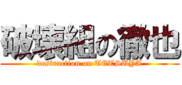 破壊組の徹也 (destruction on TETSUYA)