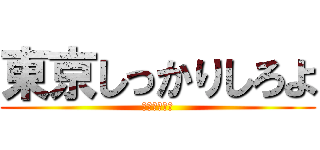 東京しっかりしろよ (と思いました)