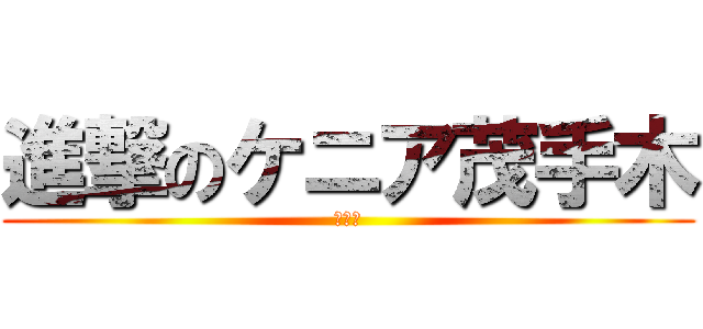 進撃のケニア茂手木 (もてぎ)