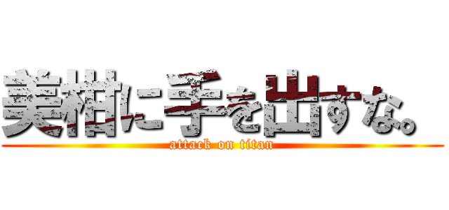 美柑に手を出すな。 (attack on titan)