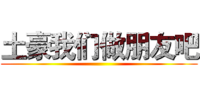 土豪我们做朋友吧 ()