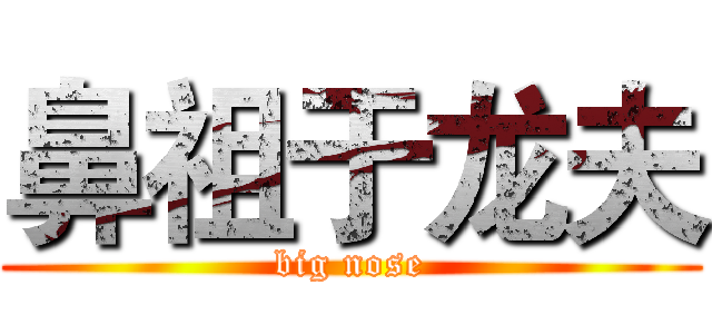鼻祖于龙夫 (big nose)
