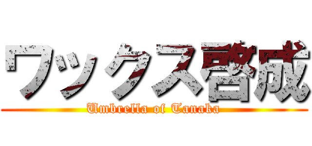 ワックス啓成 (Umbrella of Tanaka)