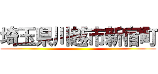 埼玉県川越市新宿町 ()