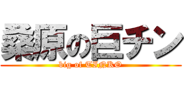 桑原の巨チン (big of TINKO)