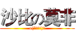 沙比の莫非 (o(*≧▽≦)ツ)