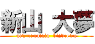 新山 大夢 (newmountain  bigdream)