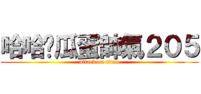 哈哈傻瓜蛋帥氣２０５ (attack on titan)