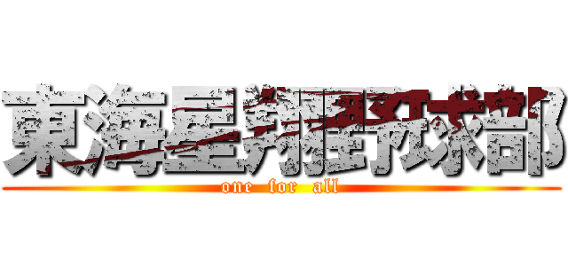 東海星翔野球部 (one  for  all)