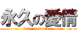 永久の愛情 (love is forever)