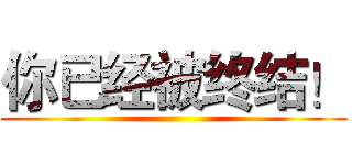 你已经被终结！ ()