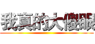 我真的大傻眼 ()