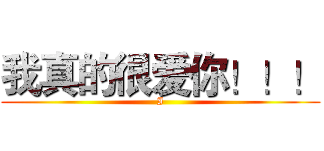 我真的很爱你！！！ (I)