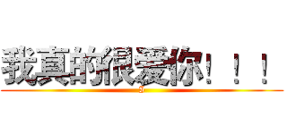 我真的很爱你！！！ (I)