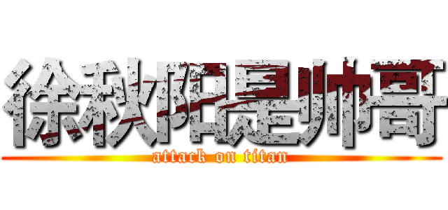 徐秋阳是帅哥 (attack on titan)