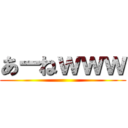 あーねｗｗｗ ()