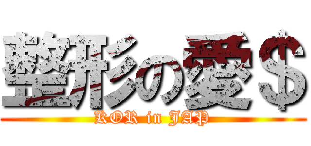 整形の愛＄ (KOR in JAP)