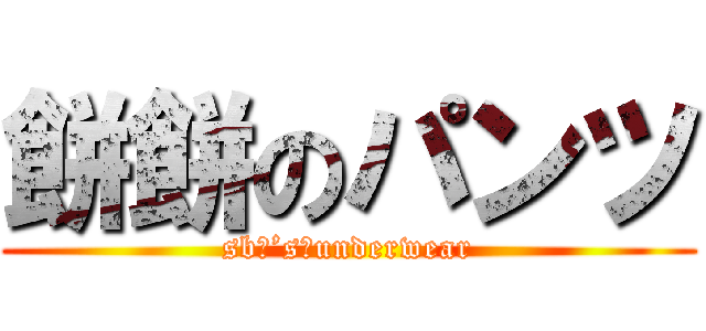 餅餅のパンツ (sb　’s　underwear)