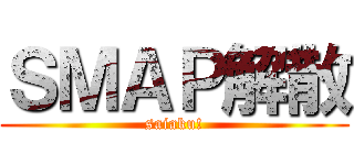 ＳＭＡＰ解散 (saiaku!)