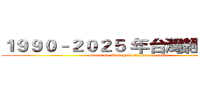 １９９０–２０２５ 年台灣經濟演進 (attack on Malaysia Chinese people)