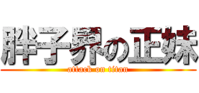 胖子界の正妹 (attack on titan)