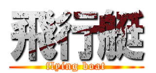 飛行艇 (flying boat)