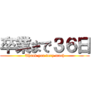 卒業まで３６日 (Thank you very much)