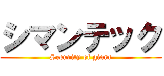 シマンテック (Security of giant)