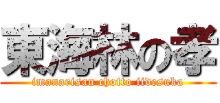 東海林の孝 (imanarisan chotto iidesuka)