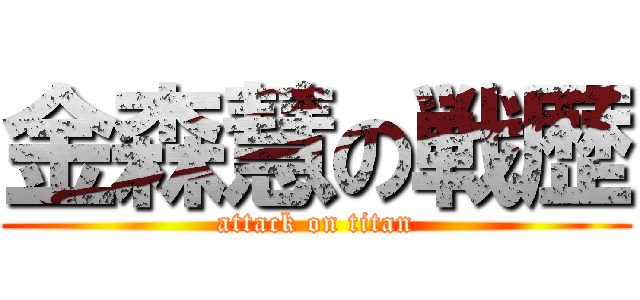 金森慧の戦歴 (attack on titan)