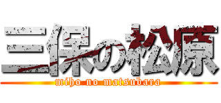 三保の松原 (miho no matsubara)