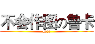 不会作图の鲁卡 (hehe)