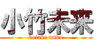 小竹未来 (kotake miku)