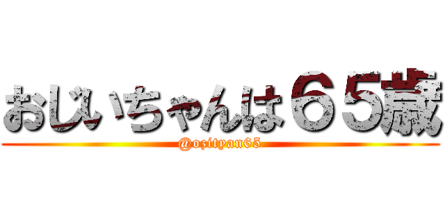 おじいちゃんは６５歳 (@ozityan65)
