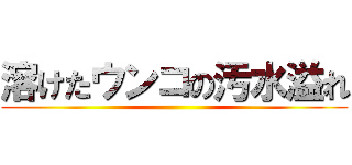 溶けたウンコの汚水溢れ ()