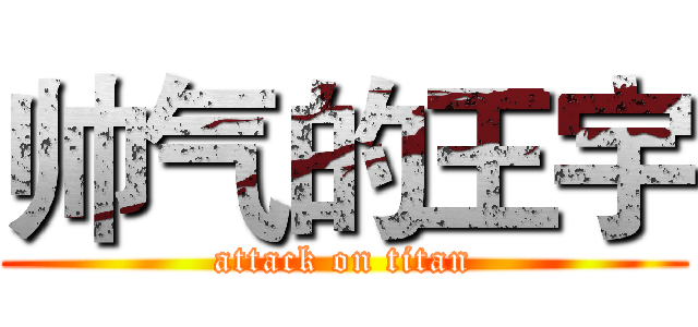 帅气的王宇 (attack on titan)