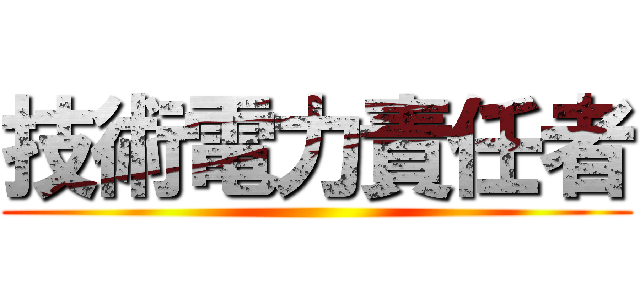 技術電力責任者 ()